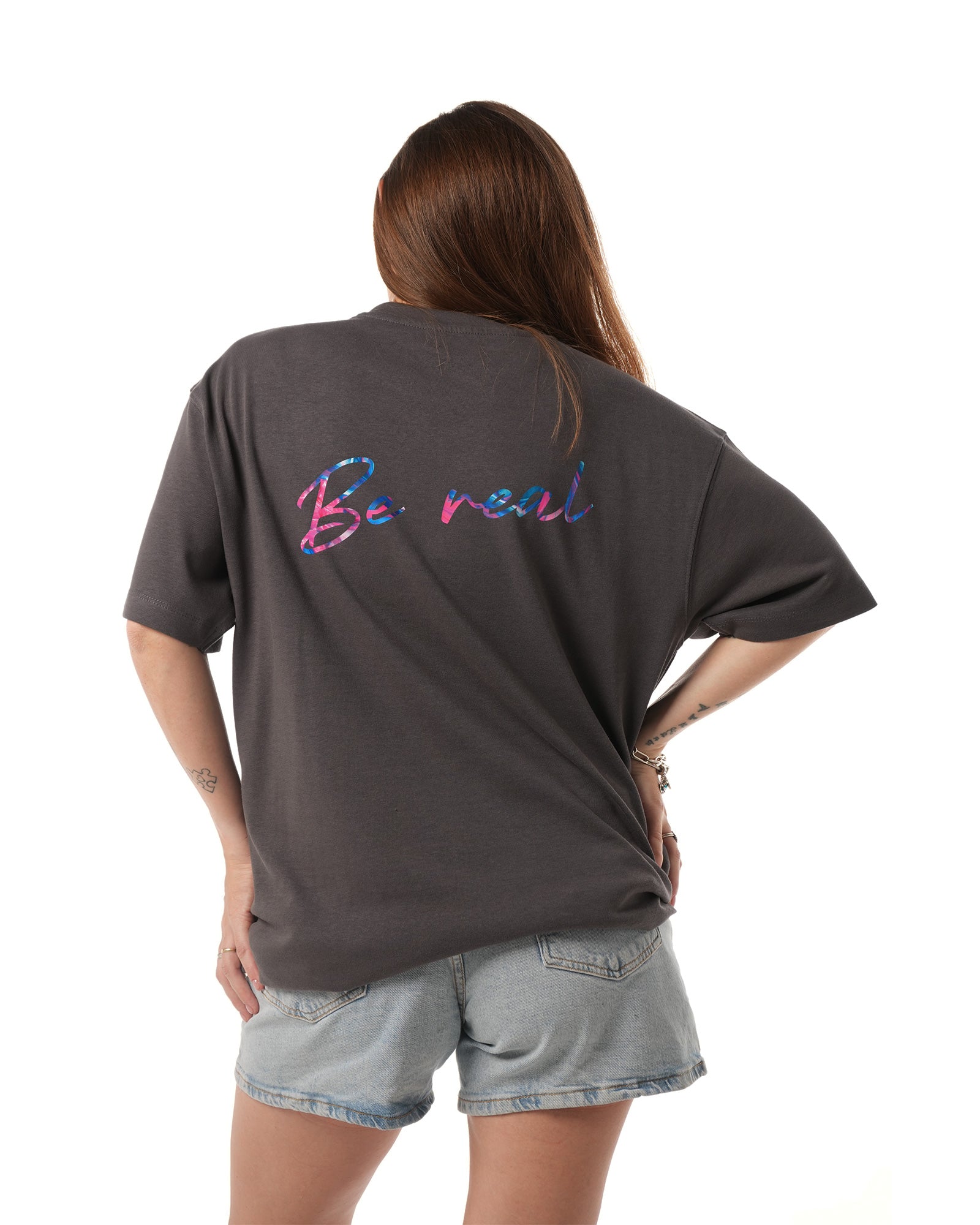 Camiseta Oversize Be Real - Glowtide