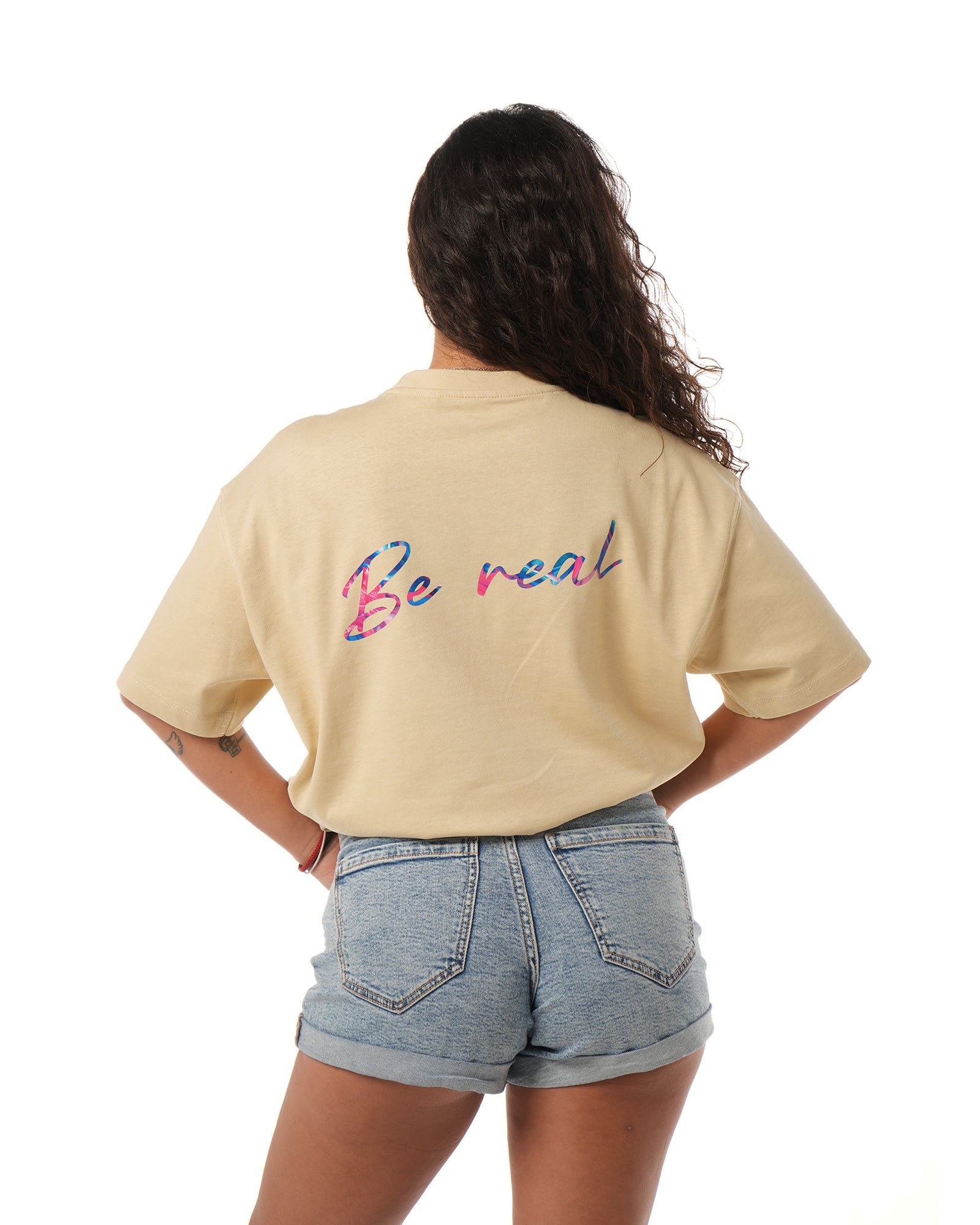 Camiseta Oversize Be Real - Glowtide