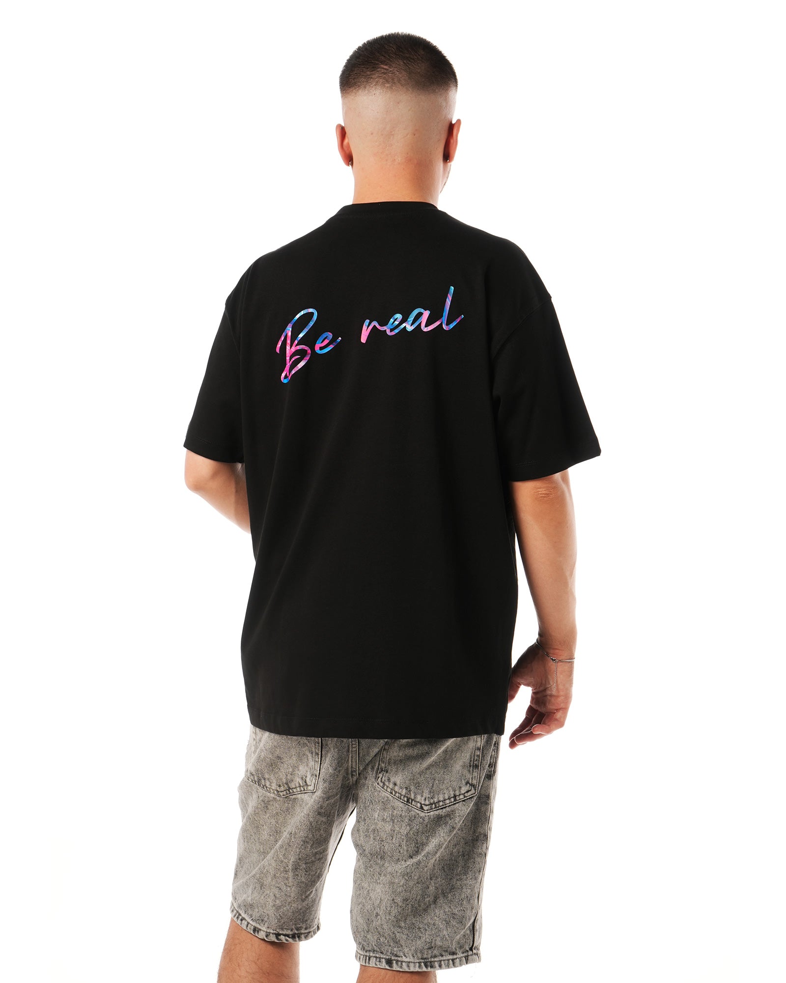 Camiseta Oversize Be Real - Glowtide